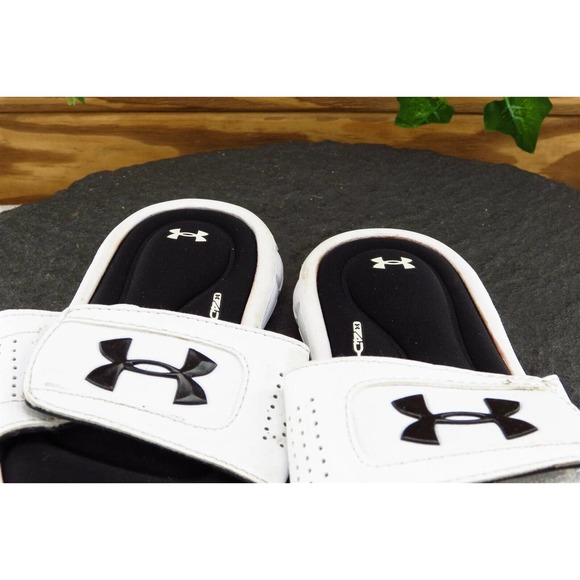 Under Armour Toddler Unisex 11 Medium White Slide Synthetic - Picture 3 of 7